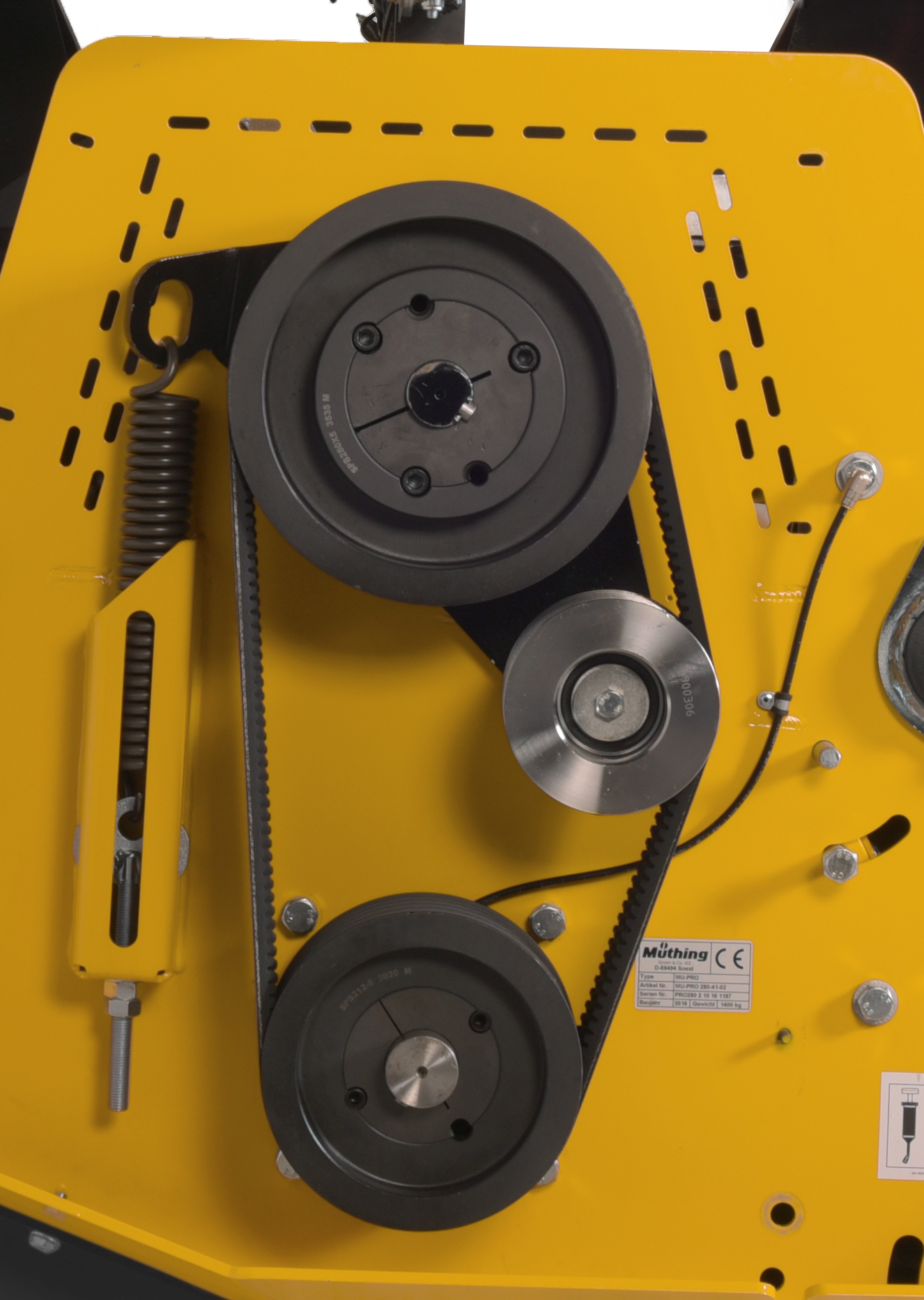 Automatische Riemenspannung.